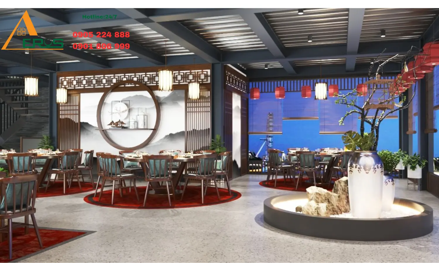 thiết kế nhà hàng trung hoa