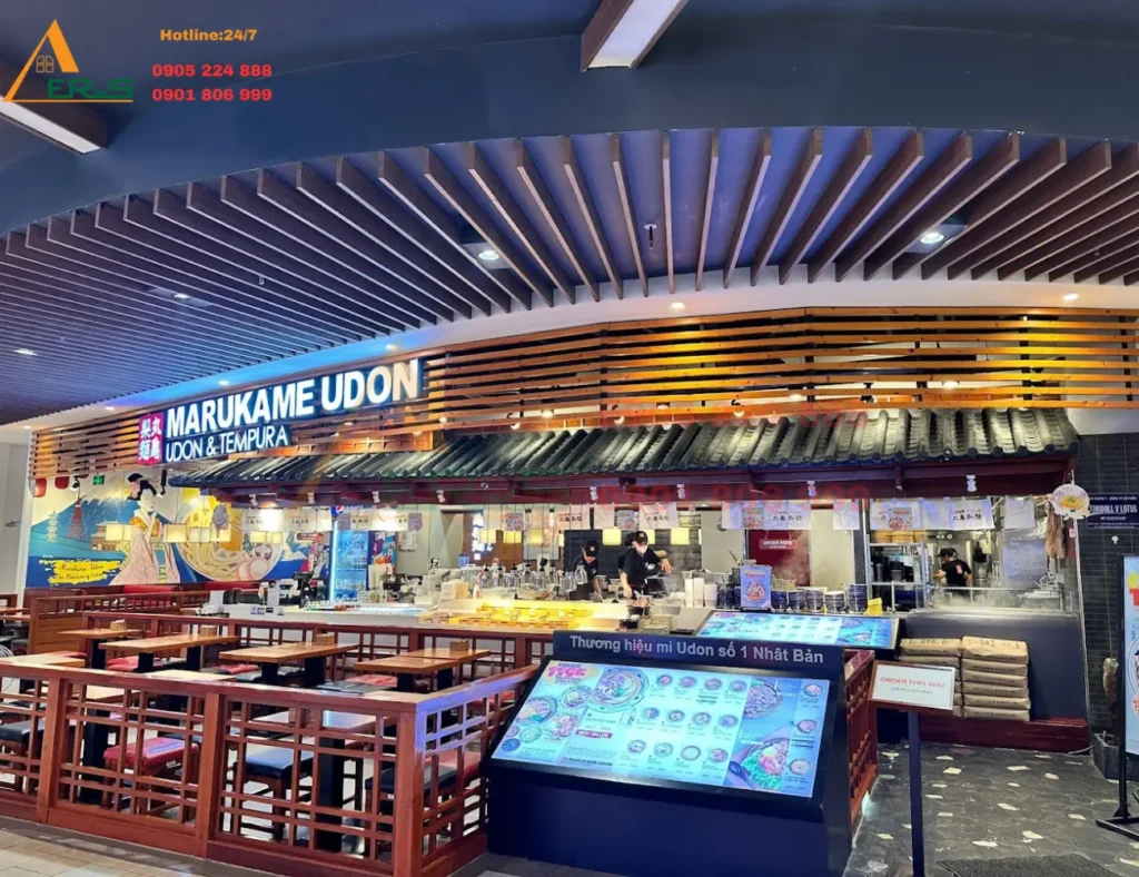 thiết kế nhà hàng Marukame Udon