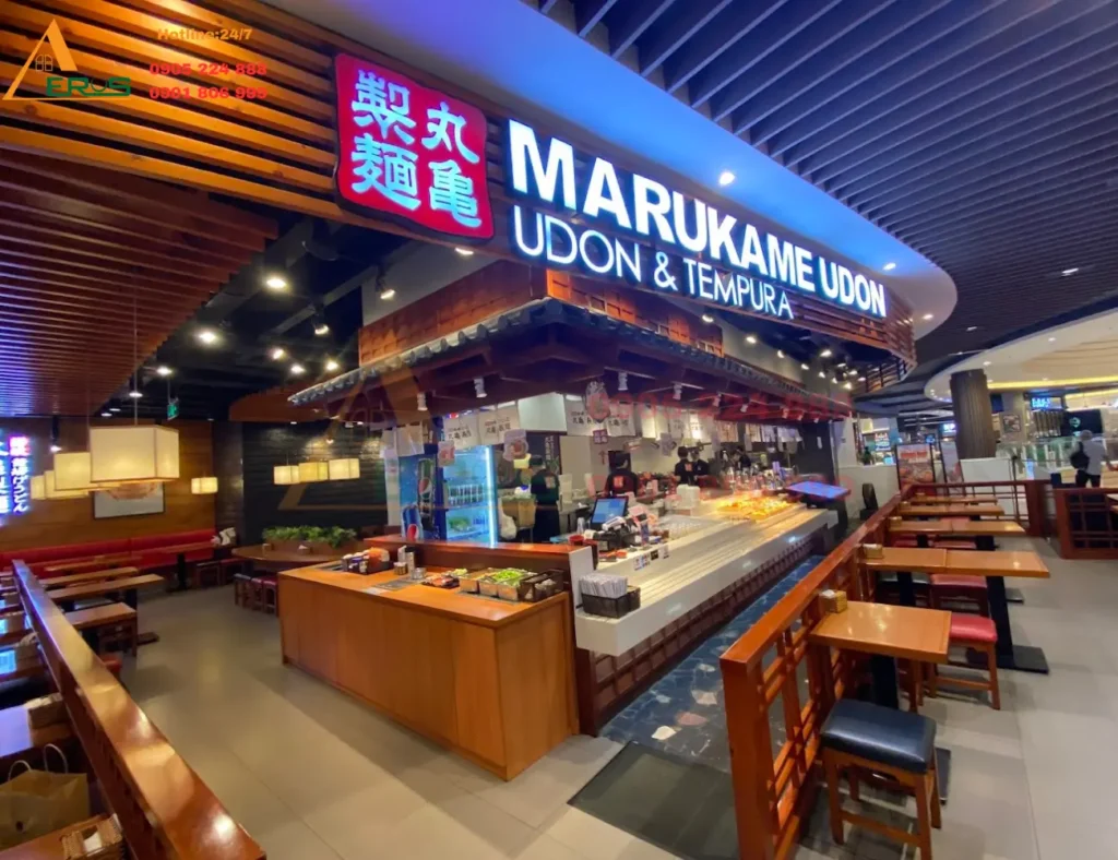 thiết kế nhà hàng Marukame Udon