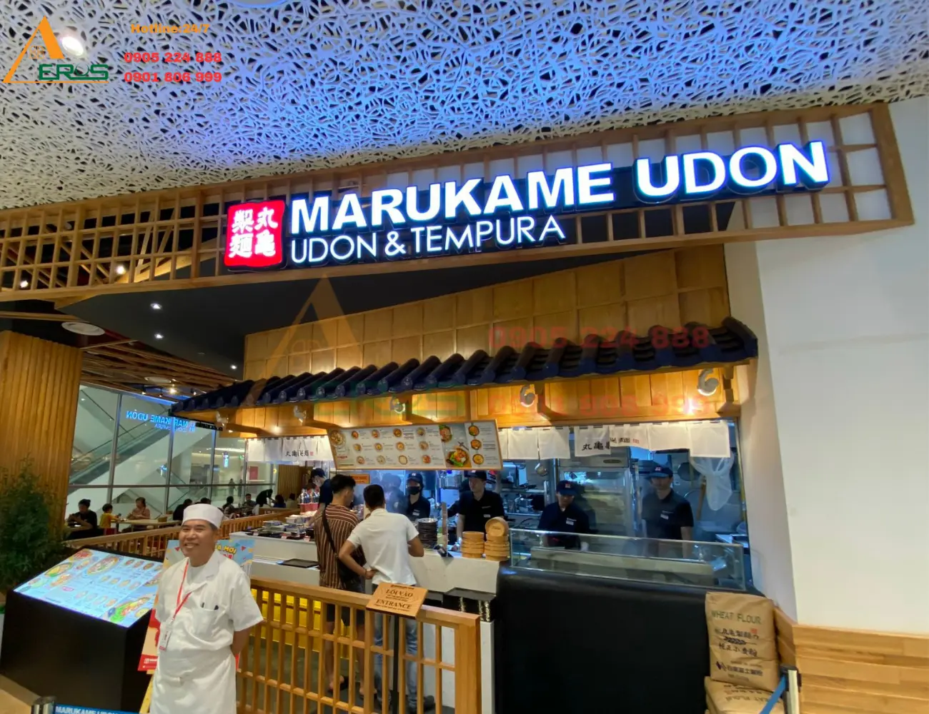 thiết kế nhà hàng Marukame Udon
