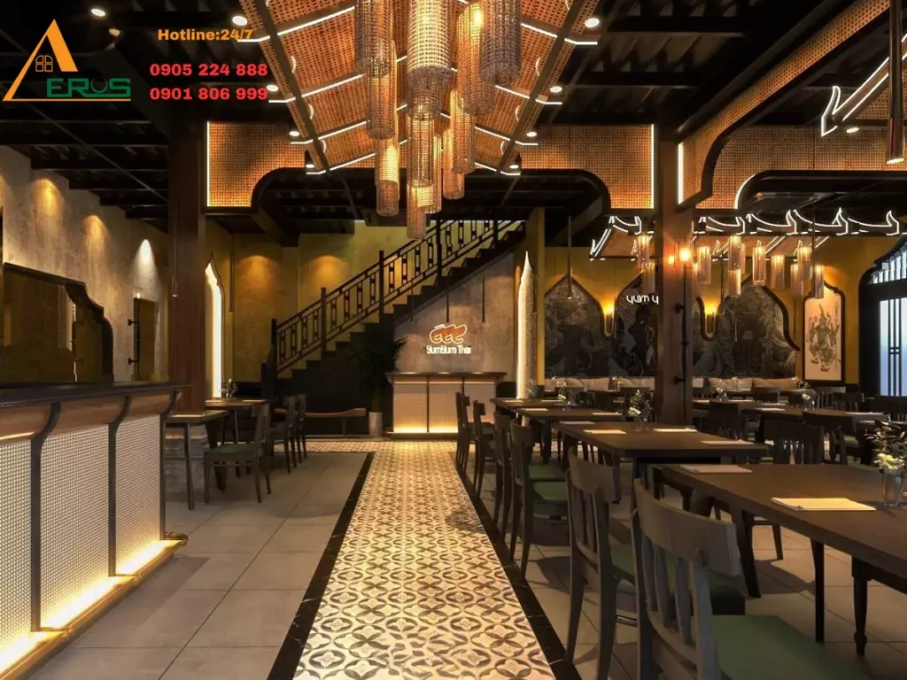 thiết kế nhà hàng thái