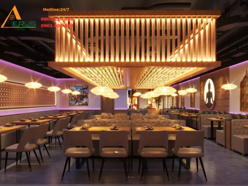 thiết kế nhà hàng thái