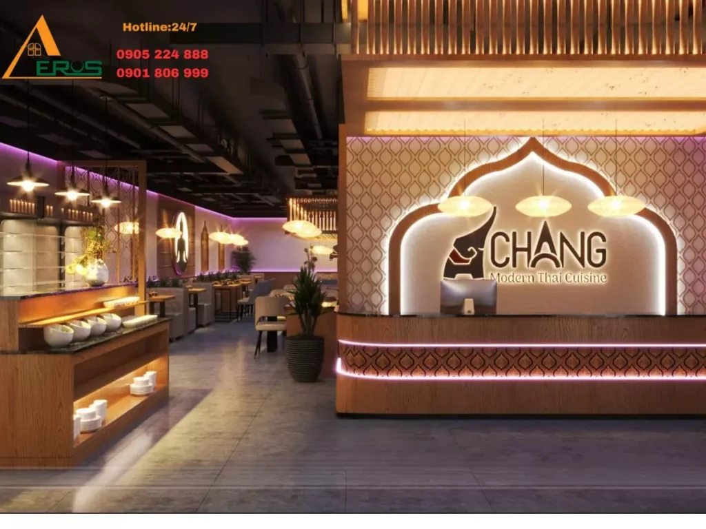 thiết kế nhà hàng thái