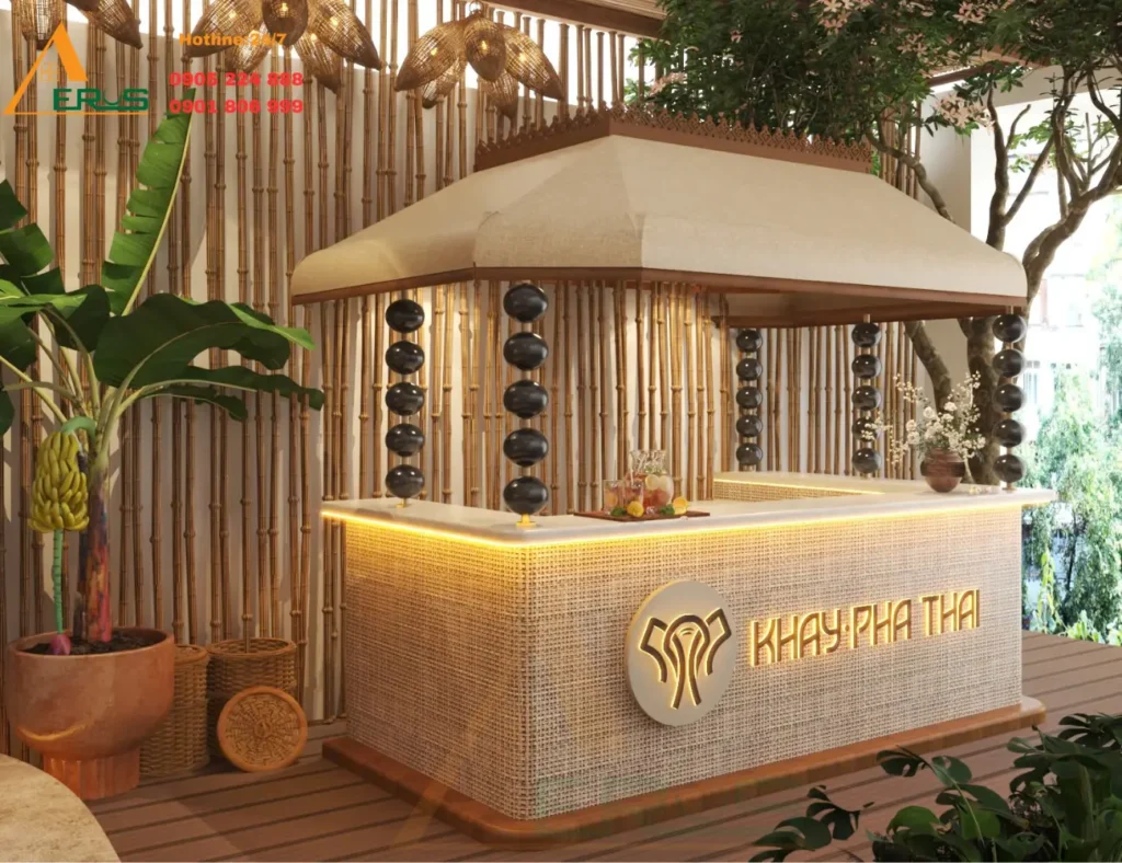 thiết kế nhà hàng kiểu thái