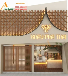 thiết kế nhà hàng kiểu thái