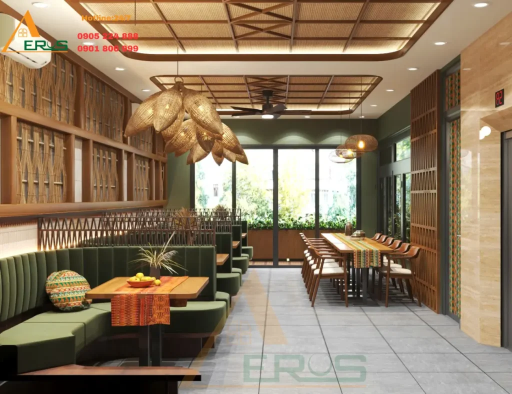 thiết kế nhà hàng kiểu thái