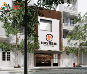 thiết kế nhà hàng sushi