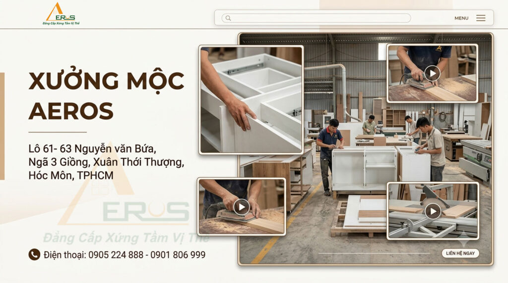 xưởng mộc gỗ công nghiệp Eros hình 2